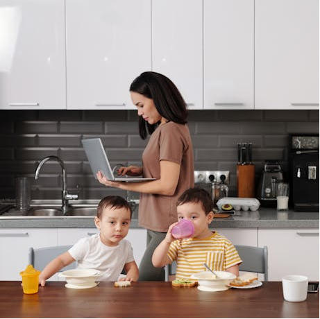 women sitting and talking